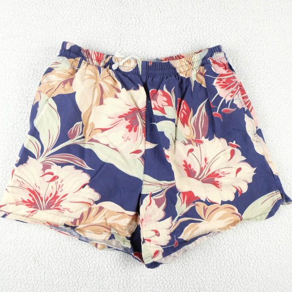 Polo Ralph Lauren Pants - Vintage Polo Ralph Lauren Shorts Womens Medium Blue White Floral Lined